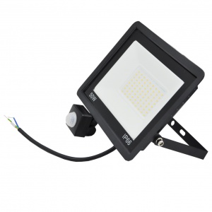 картинка Светодиодный прожектор с датчиком движения SMD SLIM 50W 220V IP65 White от магазина gslight