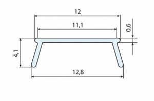 картинка Поликарбонатовый экран для профиля п-образный GS.1506, 31549, 1125, 1225 v2.0 (матовый)  от магазина gslight