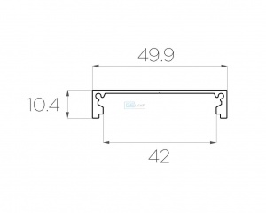 картинка Алюминиевый профиль накладной GS.5010 v2.0 без экрана от магазина gslight