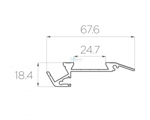 картинка Алюминиевый профиль накладной для ступеней GS.6718 v2.0 без экрана от магазина gslight