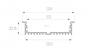 картинка Алюминиевый профиль встраиваемый GS.13432 v2.0 без экрана от магазина gslight
