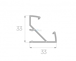 картинка Алюминиевый профиль угловой GS.33*33 v2.0 без экрана от магазина gslight