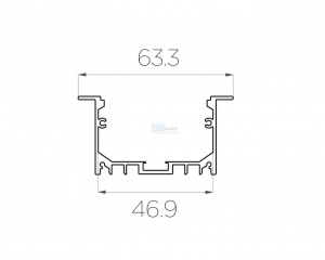 картинка Алюминиевый профиль встраиваемый GS.6332 v2.0 без экрана от магазина gslight