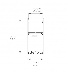 картинка Алюминиевый профиль подвесной GS.3067 v2.0 без экрана от магазина gslight