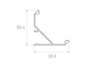 картинка Алюминиевый профиль угловой GS.38*38 v2.0 без экрана от магазина gslight