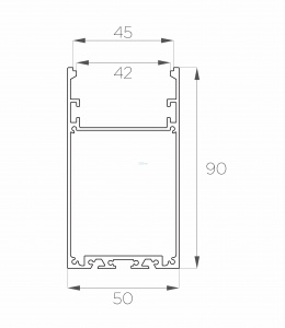 картинка Алюминиевый профиль подвесной GS.5090 v2.0 без экрана от магазина gslight