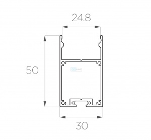 картинка Алюминиевый профиль подвесной GS.3050 v2.0 без экрана от магазина gslight