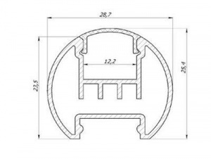 картинка Алюминиевый профиль круглый GS.2823 v2.0 без экрана магазин gslight c_73311 (1)