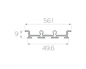 картинка Алюминиевый профиль встраиваемый GS.5609 v2.0 без экрана от магазина gslight