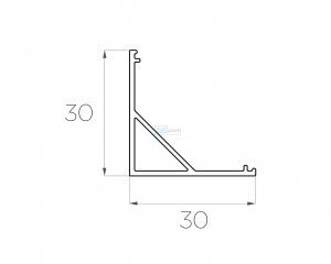 картинка Алюминиевый профиль угловой GS.30*30 v2.0 без экрана от магазина gslight